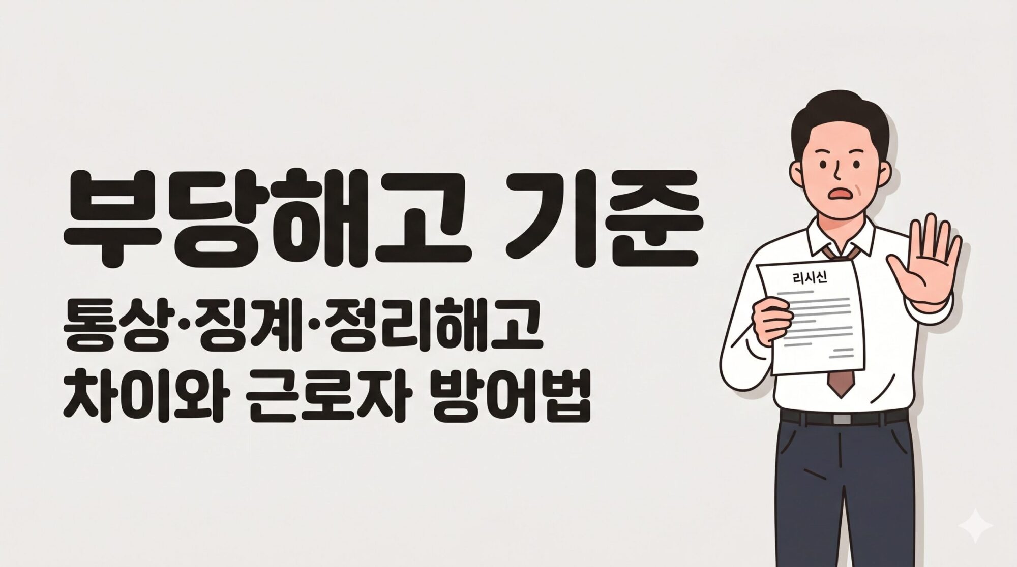부당해고 기준 통상 징계 정리해고 차이 방어법
