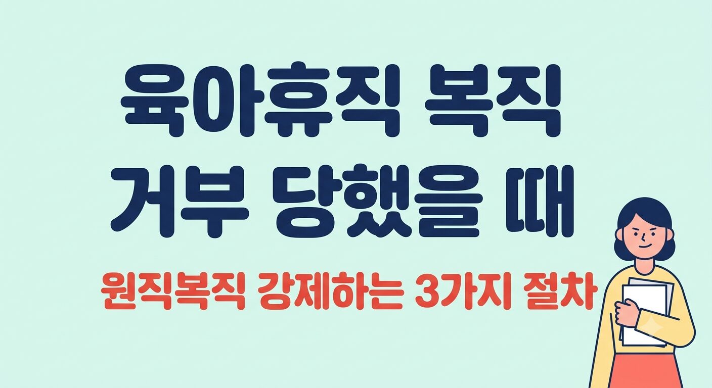육아휴직 복직 거부당했을 때 복직 강제하는 절차 이미지