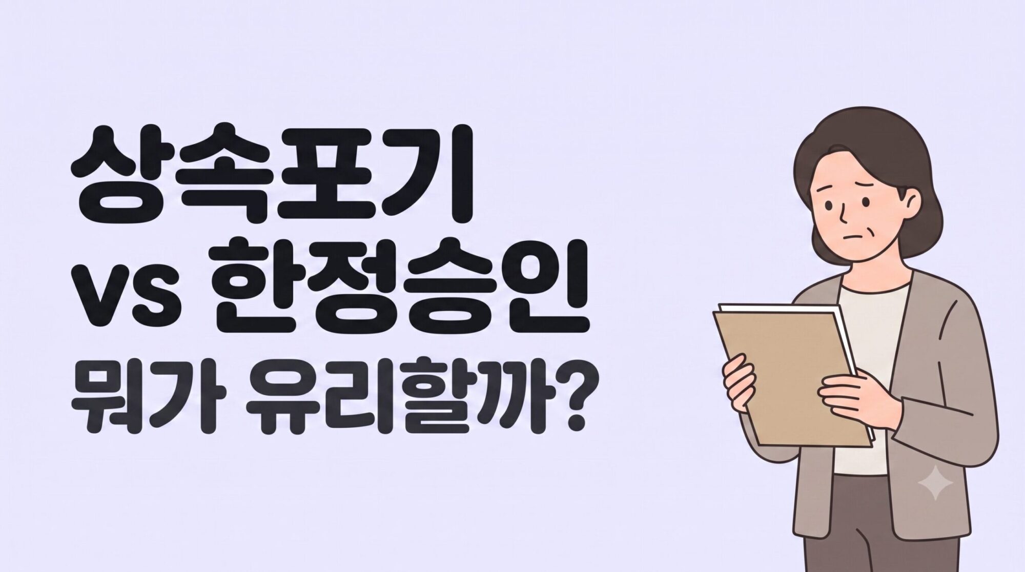 상속포기 한정승인 차이 4가지 — 3개월 기한·후순위 빚·청산 절차 총정리